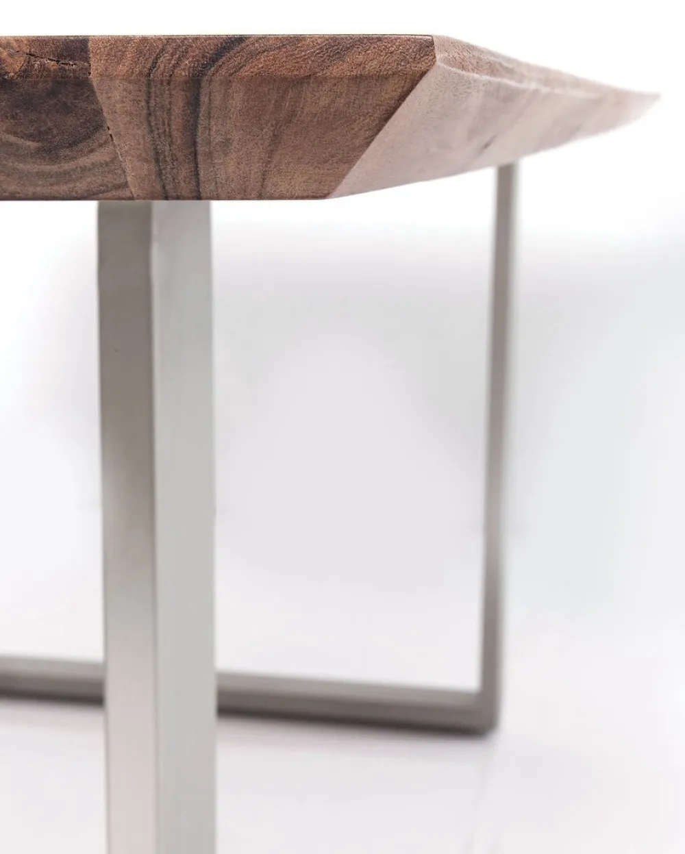 Stoły*KARE Design Stół Symphony 160x80 Cm Akacja Nogi Chromowe