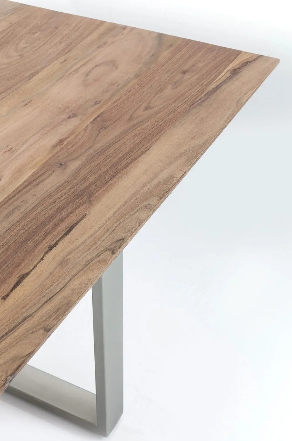 Stoły*KARE Design Stół Symphony 160x80 Cm Akacja Nogi Chromowe