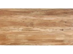Stoły*KARE Design Stół Symphony 180x90 Cm Akacja Nogi Srebrne