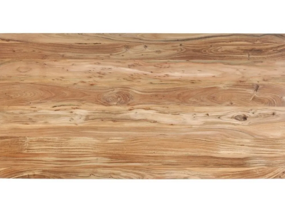 Stoły*KARE Design Stół Symphony 180x90 Cm Akacja Nogi Srebrne