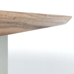 Stoły*KARE Design Stół Symphony 180x90 Cm Akacja Nogi Srebrne