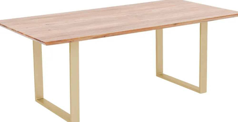 Stoły*KARE Design Stół Symphony 160x80 Cm Akacja - Nogi Złote