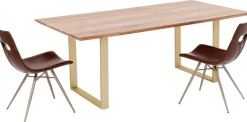 Stoły*KARE Design Stół Symphony 200x100 Cm Akacja - Nogi Złote