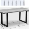 Stoły*KARE Design Stół Symphony 200x100 Cm Dąb - Nogi Złote