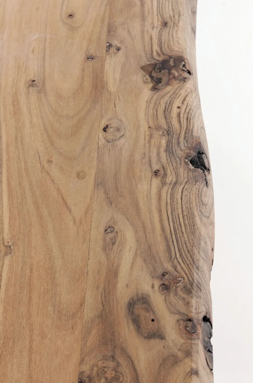 Stoły*KARE Design Stół Z Drewnianym Naturalnym Blatem I Czarnymi Metalowymi Nogami 200x100 Cm