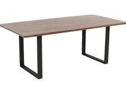 Stoły*KARE Design Stół Z Drewnianym Naturalnym Blatem I Szarymi Metalowymi Nogami 160x80 Cm