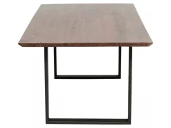 Stoły*KARE Design Stół Z Drewnianym Naturalnym Blatem I Szarymi Metalowymi Nogami 160x80 Cm