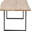 Stoły*KARE Design Stół Z Drewnianym Naturalnym Blatem I Grafitowymi Metalowymi Nogami 200x100 Cm