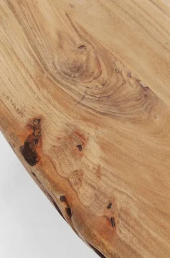 Stoły*KARE Design Stół Z Drewnianym Naturalnym Blatem I Grafitowymi Metalowymi Nogami 200x100 Cm