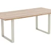 Stoły*KARE Design Stół Z Drewnianym Naturalnym Blatem I Szarymi Metalowymi Nogami 200x100 Cm