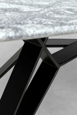 Stoły*KARE Design Stół Z Granitowym Blatem I Czarnymi Stalowymi Nogami 180x90 Cm