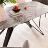 Stoły*KARE Design Stół Z Granitowym Blatem I Czarnymi Stalowymi Nogami 200x100 Cm