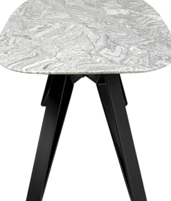 Stoły*KARE Design Stół Z Granitowym Blatem I Czarnymi Stalowymi Nogami 200x100 Cm