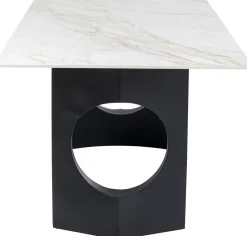Stoły*KARE Design Stół Z Kamionkowym Blatem 180x90 Cm Nogi Czarne