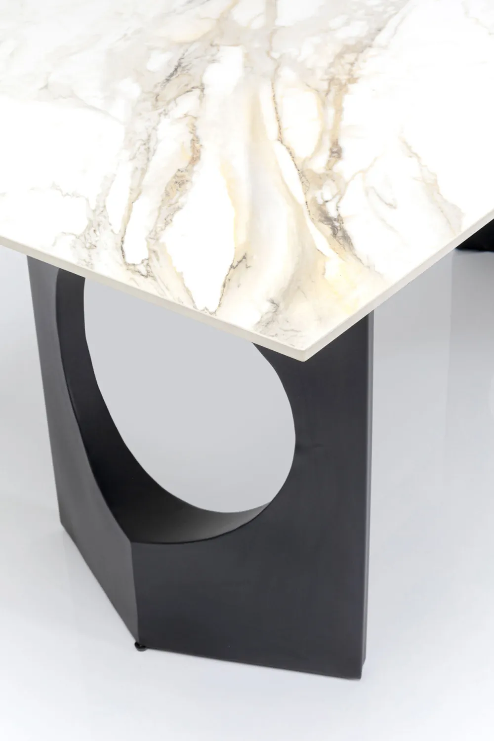 Stoły*KARE Design Stół Z Kamionkowym Blatem 180x90 Cm Nogi Czarne
