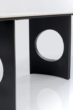 Stoły*KARE Design Stół Z Kamionkowym Blatem 180x90 Cm Nogi Czarne