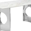 Stoły*KARE Design Stół Z Kamionkowym Blatem 180x90 Cm Nogi Srebrne