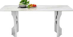 Stoły*KARE Design Stół Z Kamionkowym Blatem 180x90 Cm Nogi Srebrne