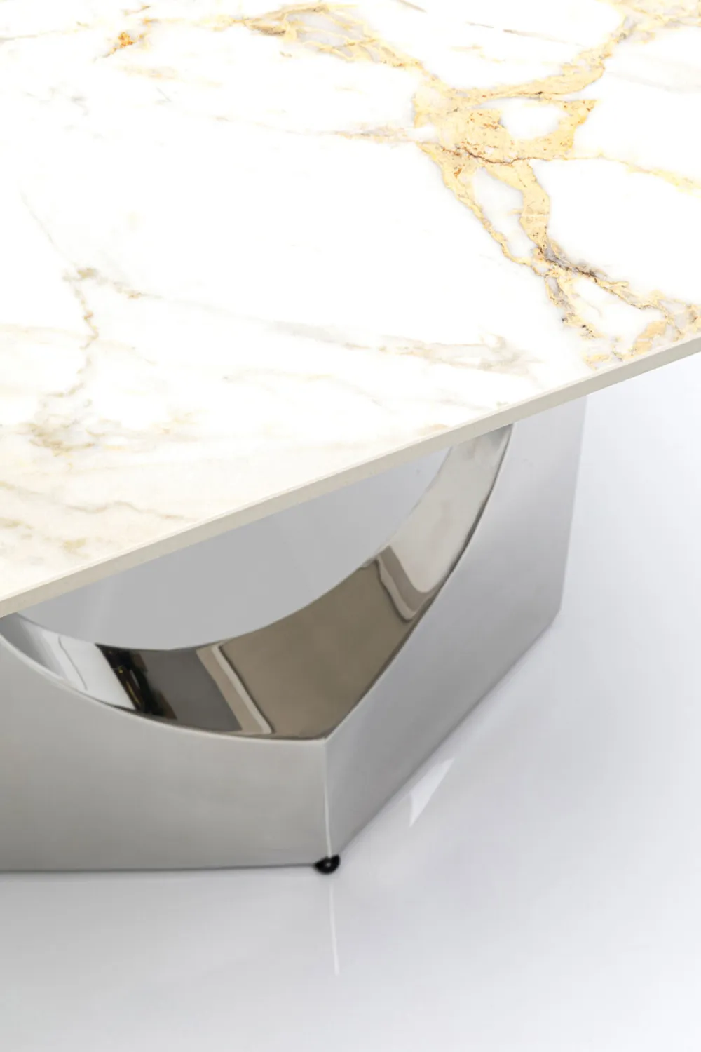 Stoły*KARE Design Stół Z Kamionkowym Blatem 180x90 Cm Nogi Srebrne