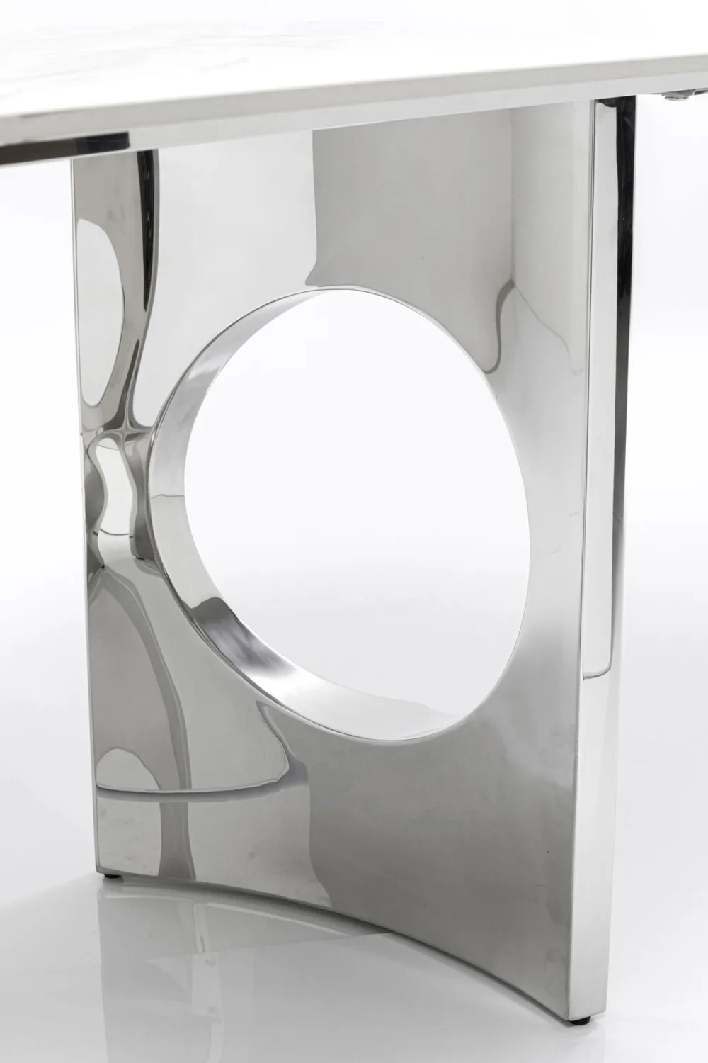 Stoły*KARE Design Stół Z Kamionkowym Blatem 180x90 Cm Nogi Srebrne