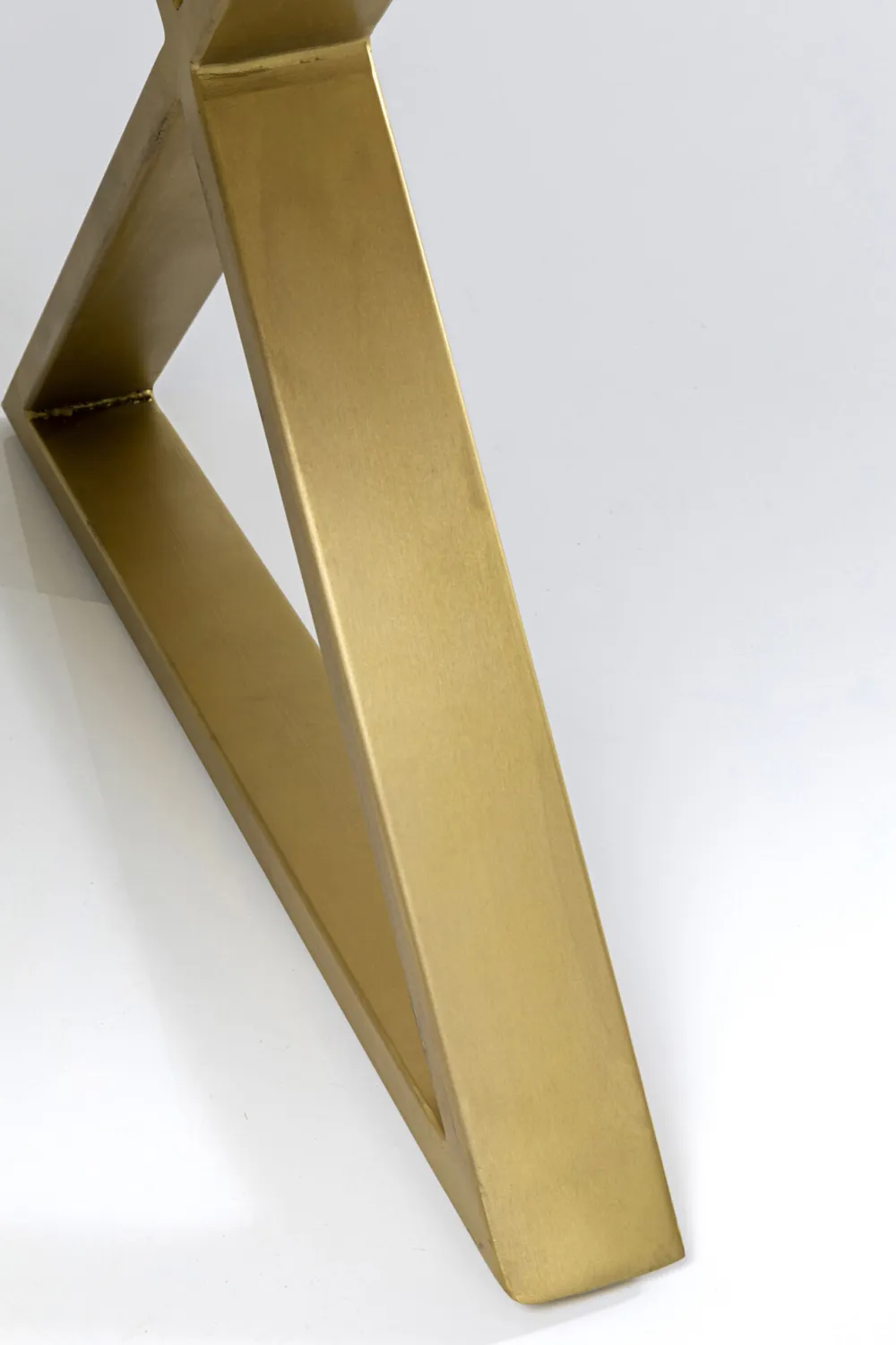 Stoły*KARE Design Stół Z Kamionkowym Blatem 180x90 Cm Nogi Złote Krzyżowe