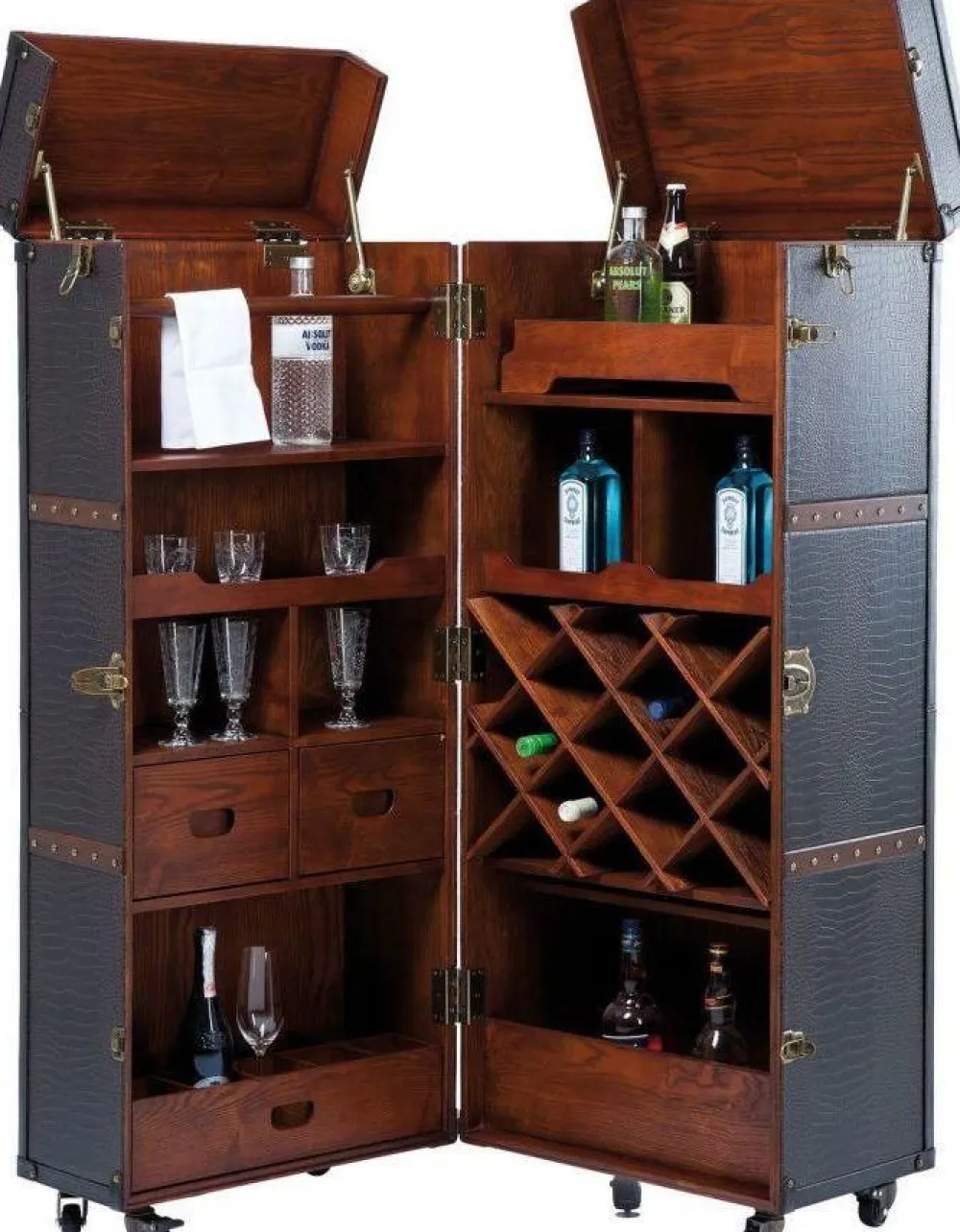 Szafy*KARE Design Szafa Barowa Colonial 60x153 Cm Ciemnobrązowa