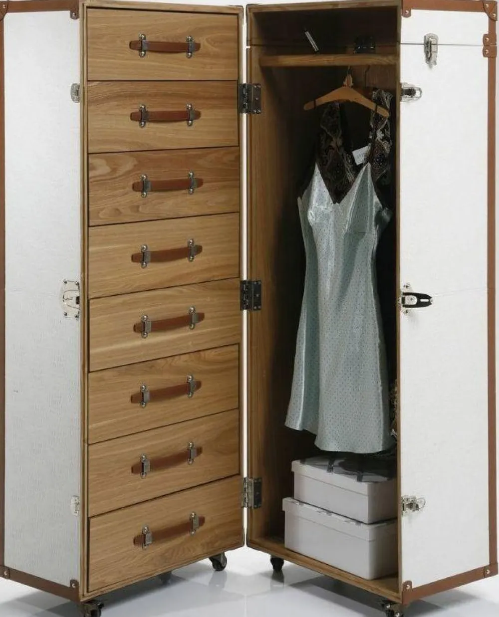 Szafy*KARE Design Szafa Cosmopolitan 63x145 Cm Biało-brązowa