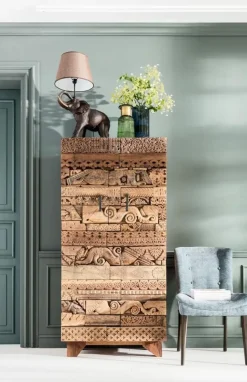Szafy*KARE Design Szafa Shanti Surprise Puzzle 85x180 Cm Drewniana