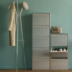 Szafki Na Buty*KARE Design Szafka Na Buty Caruso MO 50x103 Cm Srebrna