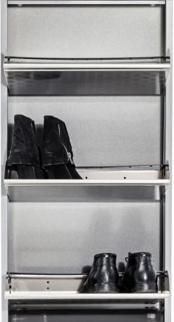Szafki Na Buty*KARE Design Szafka Na Buty Caruso MO 50x103 Cm Srebrna