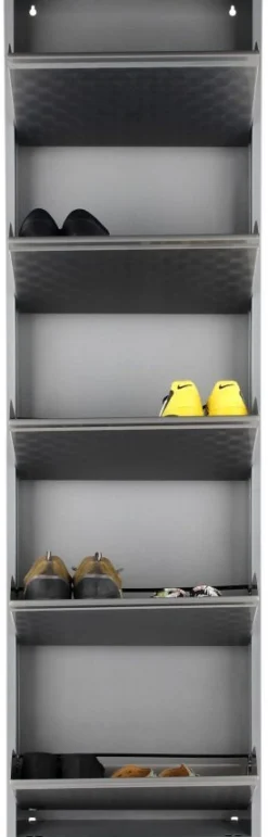 Szafki Na Buty*KARE Design Szafka Na Buty Caruso MO 50x170 Cm Srebrna