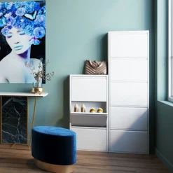 Szafki Na Buty*KARE Design Szafka Na Buty Caruso 50x170 Cm Biała