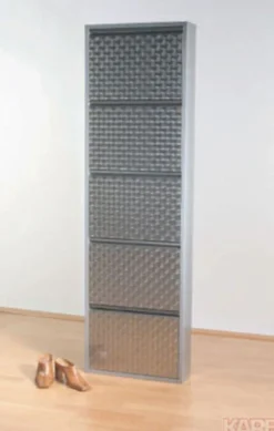 Szafki Na Buty*KARE Design Szafka Na Buty Caruso 50x170 Cm Srebrna