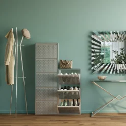 Szafki Na Buty*KARE Design Szafka Na Buty Caruso 50x103 Cm Srebrna