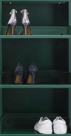 Szafki Na Buty*KARE Design Szafka Na Buty Stalowa 3 Półki Kolor Zielony 50x103 Cm