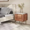 Szafki Nocne*KARE Design Szafka Nocna Grace 50x55 Cm Drewno Mango - Blat Marmur