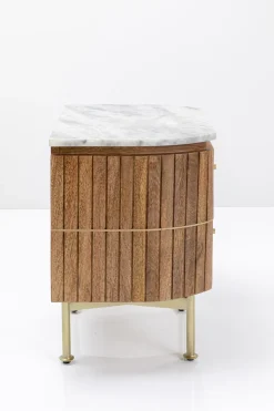 Szafki Nocne*KARE Design Szafka Nocna Grace 50x55 Cm Drewno Mango - Blat Marmur