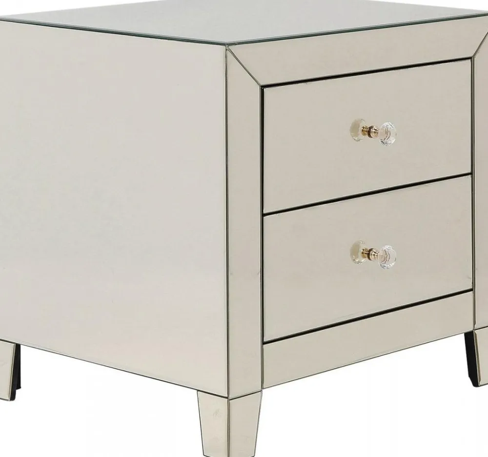 Szafki Nocne*KARE Design Szafka Nocna Luxury Gold 2 49x50 Cm Szampańska