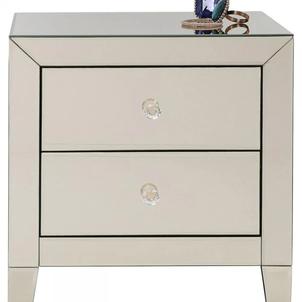 Szafki Nocne*KARE Design Szafka Nocna Luxury Gold 2 49x50 Cm Szampańska