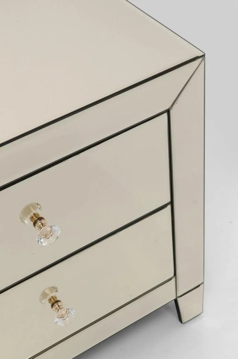 Szafki Nocne*KARE Design Szafka Nocna Luxury Gold 2 49x50 Cm Szampańska