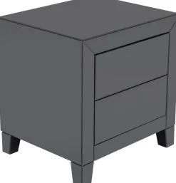 Szafki Nocne*KARE Design Szafka Nocna Luxury Push 49x50 Cm Szara