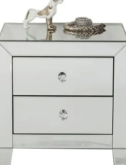 Szafki Nocne*KARE Design Szafka Nocna Luxury 50x49 Cm Wykończenie Szklane