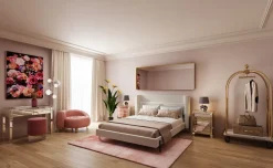 Szafki Nocne*KARE Design Szafka Nocna Luxury 50x49 Cm Wykończenie Szklane