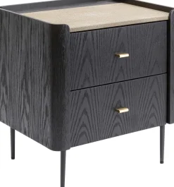 Szafki Nocne*KARE Design Szafka Nocna Milano 56x62 Cm Ciemnobrązowa