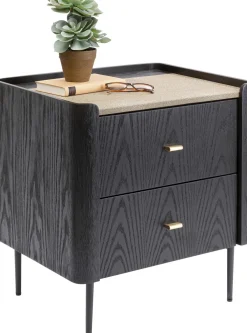 Szafki Nocne*KARE Design Szafka Nocna Milano 56x62 Cm Ciemnobrązowa