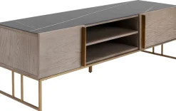 Szafki Rtv*KARE Design Szafka RTV Cesaro 160x50 Cm Naturalna - Blat Ceramika