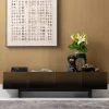 Szafki Rtv*KARE Design Szafka RTV 4-drzwiowa Czarno-złota Front Stal Nierdzewna 180x45 Cm