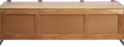 Szafki Rtv*KARE Design Szafka RTV Drzwi Przesuwne Drewno Akacjowe Nogi Stalowe 145x45 Cm
