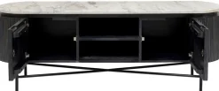 Szafki Rtv*KARE Design Szafka RTV Glenn 150x54 Cm Biało-szara
