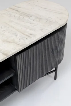 Szafki Rtv*KARE Design Szafka RTV Glenn 150x54 Cm Biało-szara
